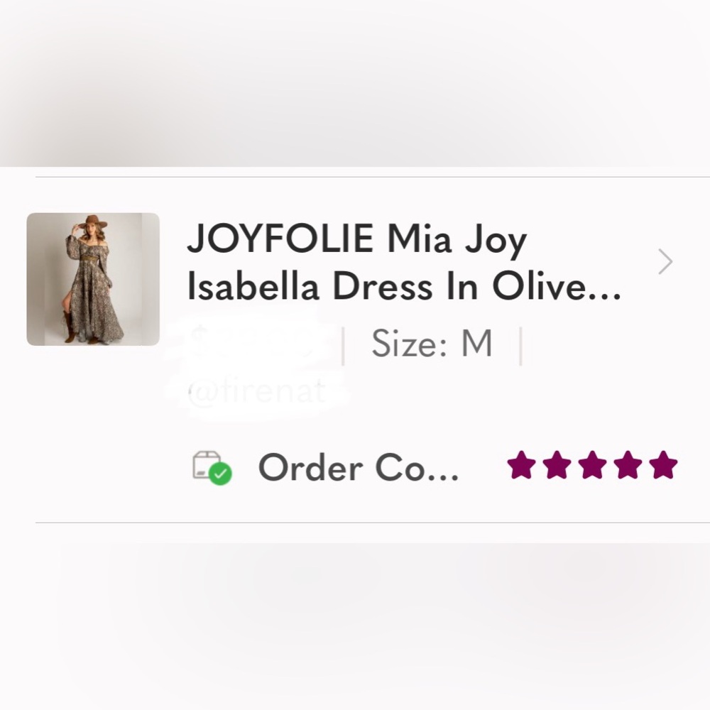JOYFOLIE Mia Joy Isabella Dress In Olive Floral - Picture 13 of 16
